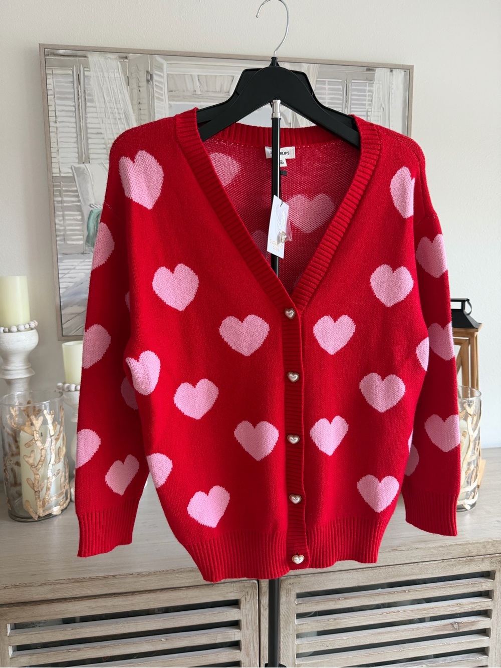 Sugarlips button-up heart cardigan